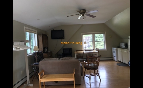 Living room and dining area